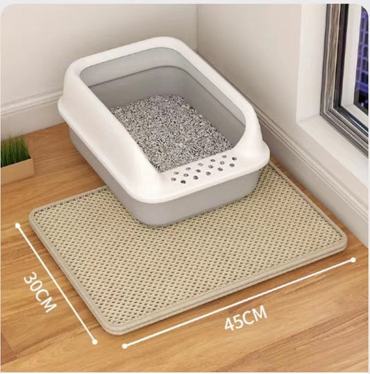 Double Layer Cat Litter Mat Anti Tracking Debris Trap Durable Stain Resistant