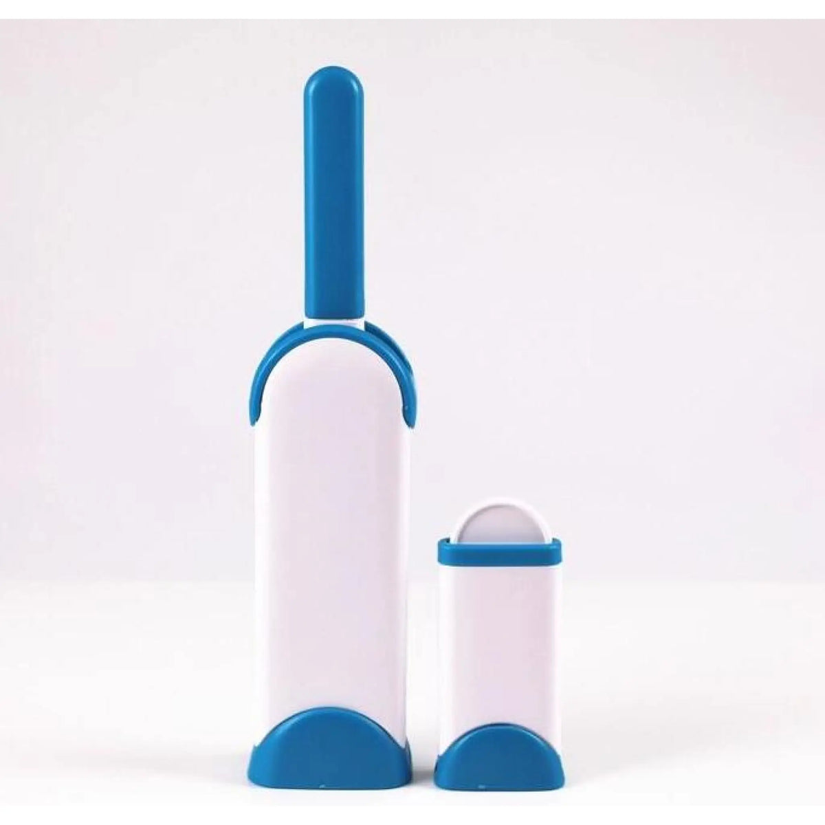 Pet hair remover brush self-cleaning base collecting fur after brushing