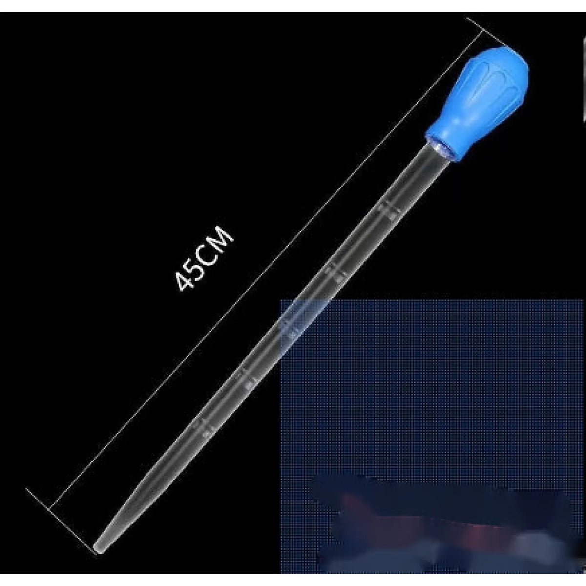 45 cm aquarium water changer siphon with blue bulb and size dimension