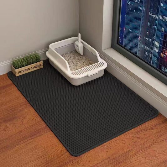 Double Layer Cat Litter Mat Anti Tracking Debris Trap Durable Stain Resistant