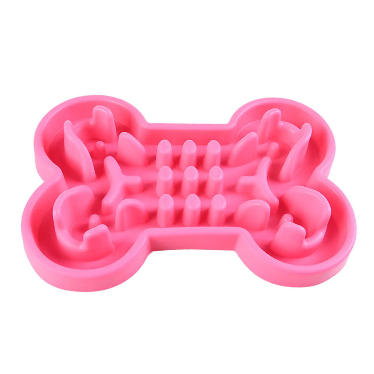 Zovipaw Rose Pink Silicone Slow Feeder Dog Puzzle Bowl studio view