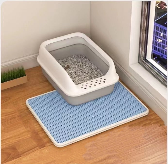 Double Layer Cat Litter Mat Anti Tracking Debris Trap Durable Stain Resistant