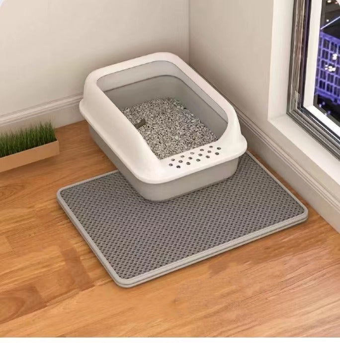 Double Layer Cat Litter Mat Anti Tracking Debris Trap Durable Stain Resistant