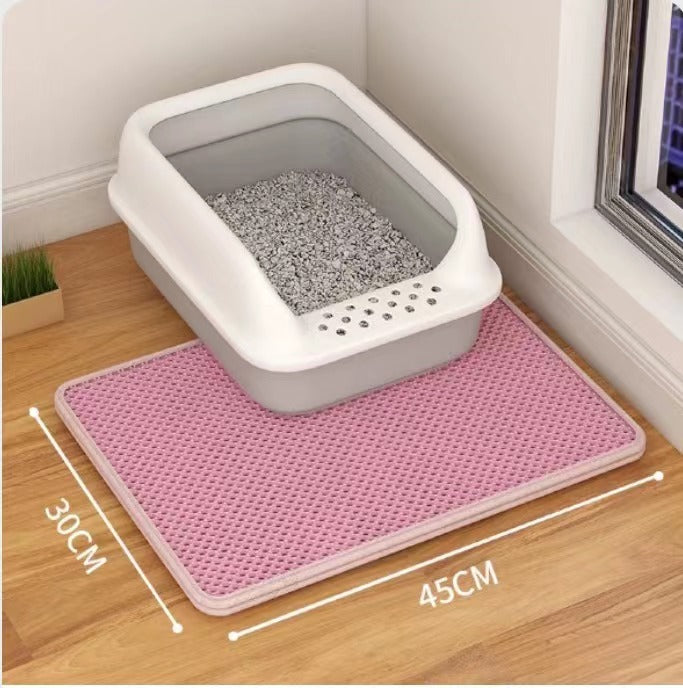 Double Layer Cat Litter Mat Anti Tracking Debris Trap Durable Stain Resistant