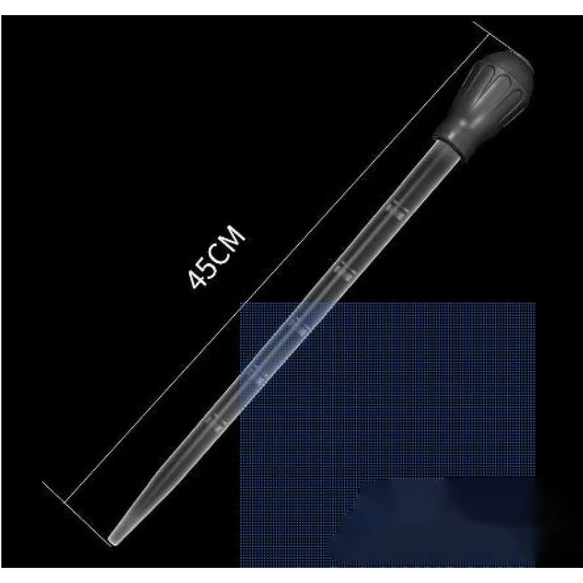 Aquarium water changer siphon pipette size and dimension view