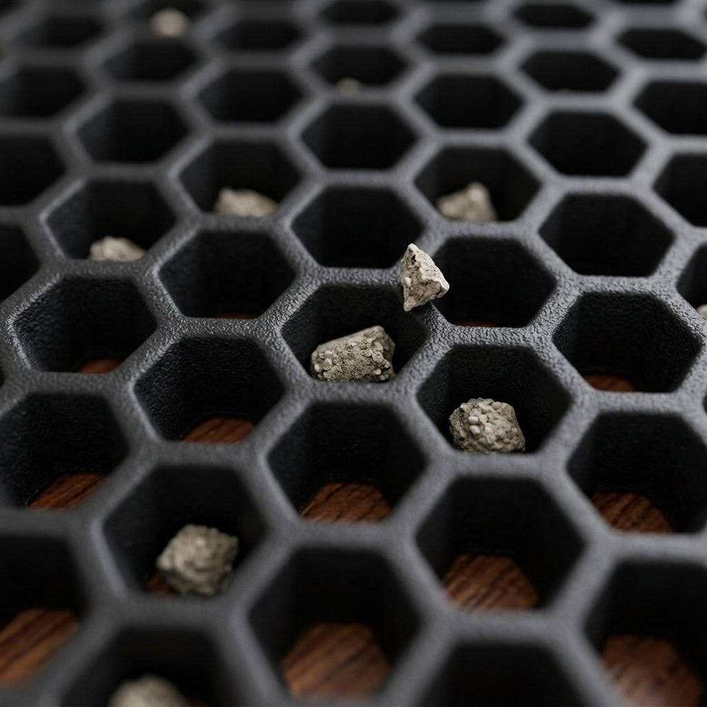 Cat Litter Mat Honeycomb Texture Close Up